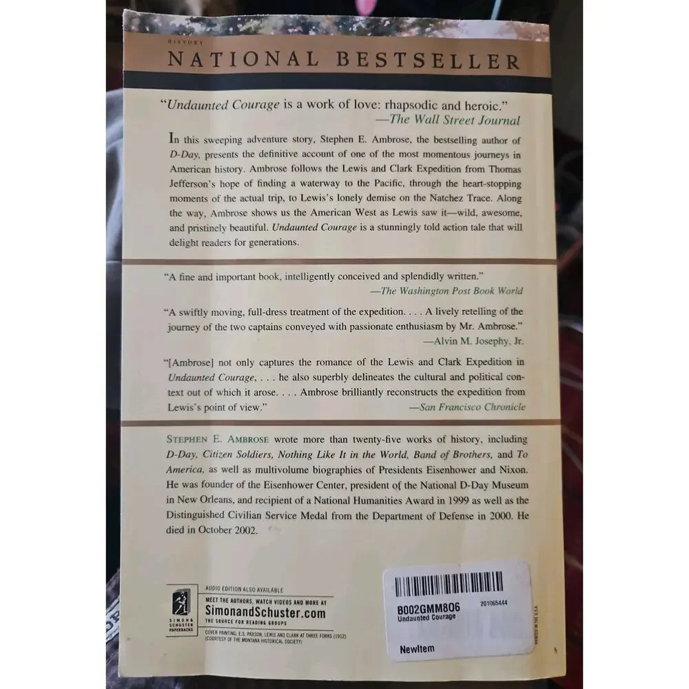 Undaunted Courage by Stephen E. Ambrose (Softcover) New